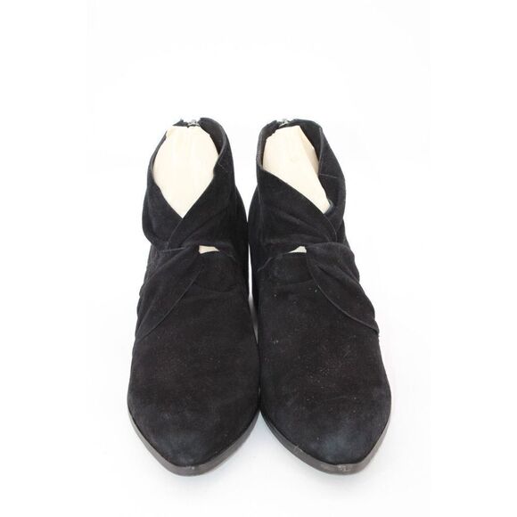 Eileen Fisher Lux Black Suede Bootie Size 8 - Picture 5 of 10